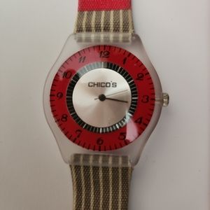 Chico's Vibrant Watch with Striped Band